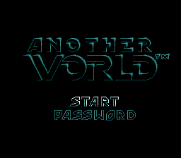 Another World title screen for Sega Mega Drive